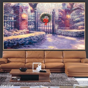 Tranh Sơn Dầu Châu Âu cảnh Giáng Sinh