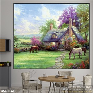 Tranh Sơn Dầu Châu Âu biệt thự