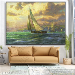 Tranh Sơn Dầu Châu Âu thuận buồm xuôi gió