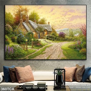 Tranh Sơn Dầu Châu Âu ngôi nhà