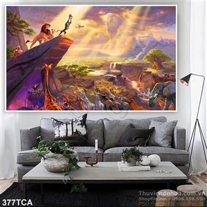 Tranh Sơn Dầu Châu Âu Vua sư tử