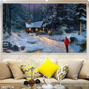 Tranh Sơn Dầu Châu Âu cảnh mùa đông