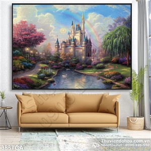 Tranh Sơn Dầu Châu Âu tòa lâu đài