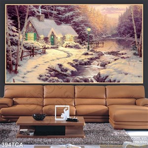 Tranh Sơn Dầu Châu Âu tuyết trắng