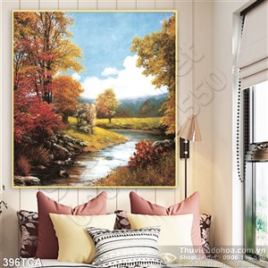 Tranh Sơn Dầu Châu Âu cảnh rừng đẹp