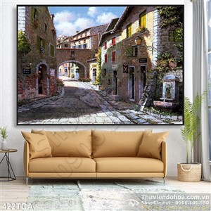 Tranh Sơn Dầu Châu Âu khu phố