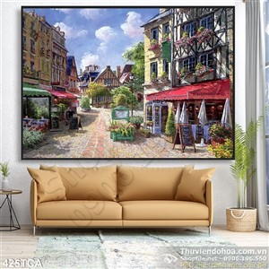 Tranh Sơn Dầu Châu Âu khu phố