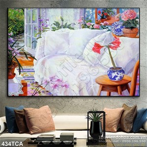 Tranh Sơn Dầu Châu Âu phòng khách