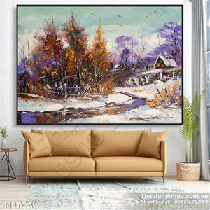 Tranh Sơn Dầu Châu Âu mùa đông