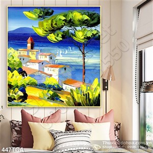 Tranh Sơn Dầu Châu Âu cảnh biển