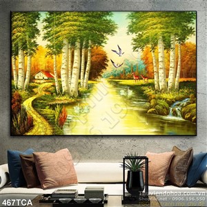 Tranh Sơn Dầu Châu Âu cảnh khu rừng