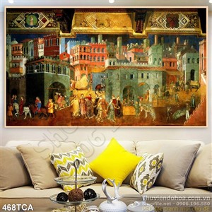 Tranh Sơn Dầu Châu Âu thành cổ