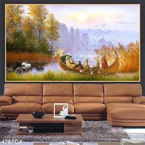 Tranh Sơn Dầu Châu Âu cảnh mùa thu