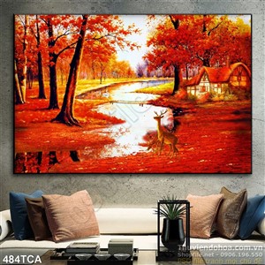 Tranh Sơn Dầu Châu Âu mùa thu