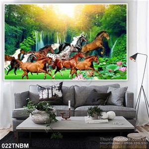 Tranh Bát Mã Psd mã đáo thành công