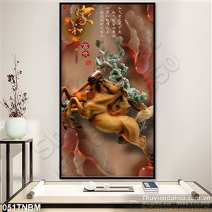 Tranh Ngựa Psd giả ngọc thư pháp