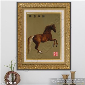Tranh Ngựa Psd thư pháp