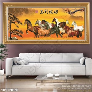 Tranh Bát Mã, Tranh Ngựa Psd