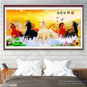 Tranh Bát Mã Psd mã đáo