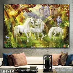 Tranh Ngựa Psd cổ điển