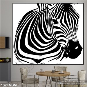 Tranh Ngựa Psd trang trí tường phòng ngủ