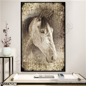 Tranh Ngựa Psd giả đá đẹp