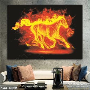 Tranh Ngựa Psd ngựa lửa nghệ thuật