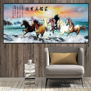 Tranh Bát Mã Psd và biển