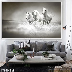 Tranh Ngựa Psd mã đáo thành công