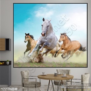 Tranh Ngựa Psd mã đáo thành công