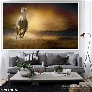 Tranh Ngựa Psd nghệ thuật đẹp