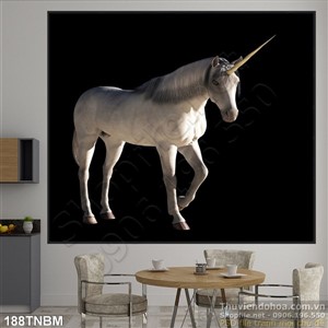 Tranh Ngựa Psd Bạch mã đẹp