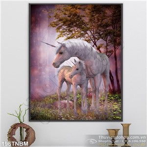 Tranh Ngựa Psd treo tường nghệ thuật