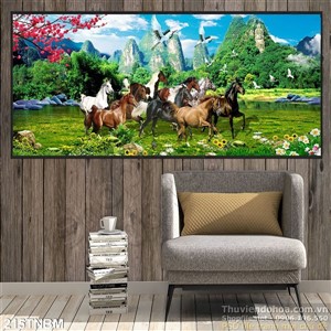 Tranh Bát Mã Psd mã đáo thành công đẹp