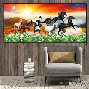 Tranh Bát Mã Psd mã đáo thành công