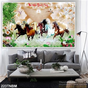 Tranh mã đáo thành công đẹp