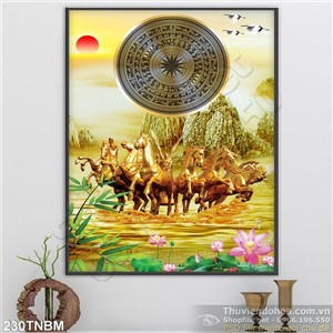 Tranh tượng mã đáo thành công bằng vàng