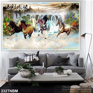 Tranh mã đáo thành công phong thủy