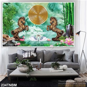 Tranh mã đáo thành công và trống đồng