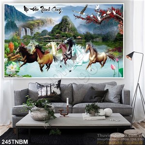 Tranh mã đáo thành công wall decor