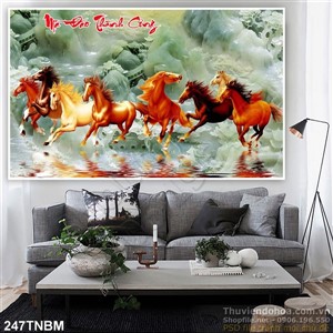 Tranh Bát Mã treo tường độc đáo