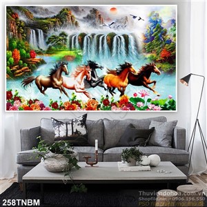 Tranh mã đáo thành công phong thủy đẹp