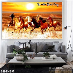 Tranh mã đáo thành công nghệ thuật treo tường đẹp