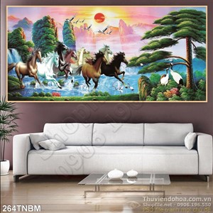 Tranh Ngựa phong thủy