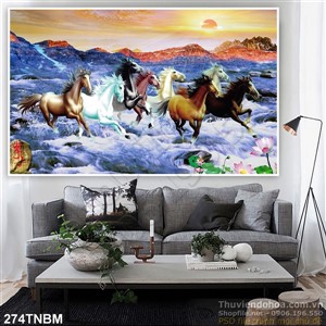 Tranh Ngựa trang trí phòng khách