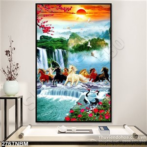 Tranh Ngựa psd đẹp lung linh