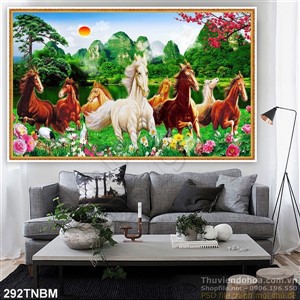 Tranh Ngựa treo tường phong thủy