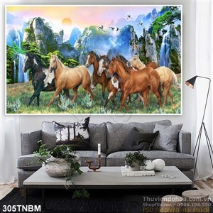 Tranh Ngựa phong cảnh dẹp