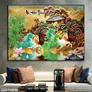 Tranh Ngựa giả ngọc phong thủy độc đáo