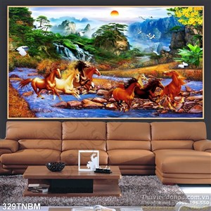 Tranh Ngựa psd mã đáo